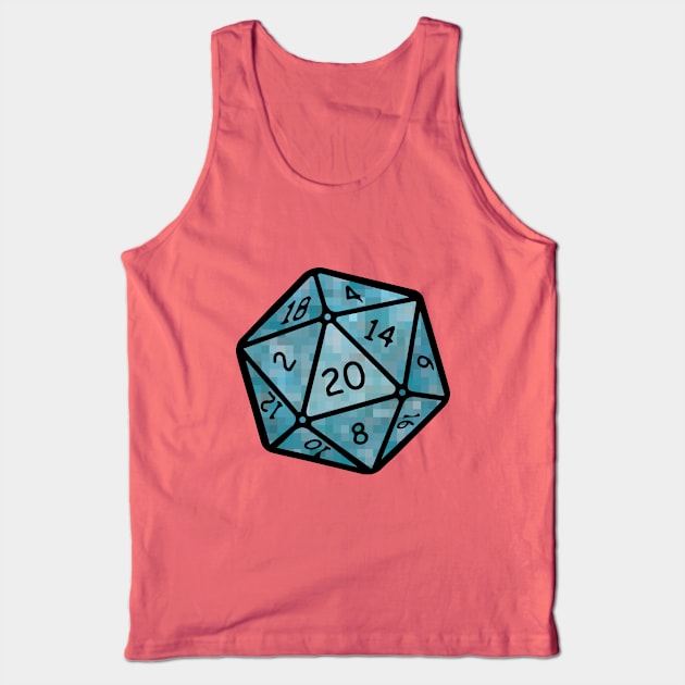 20 sided dice - pixel Tank Top by helengarvey